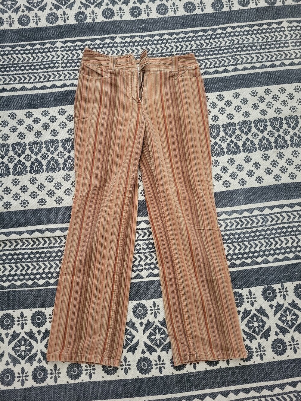 VNT Talbots Striped Wide-Leg Pants in Brown And Multicolored Size 2